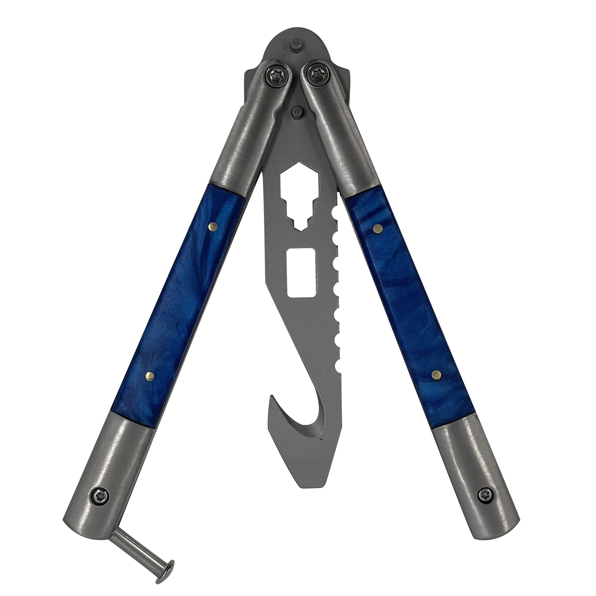Mystic Blue Butterfly Style Multitool Blade Trainer novelty items - Tophatter Daily Deals