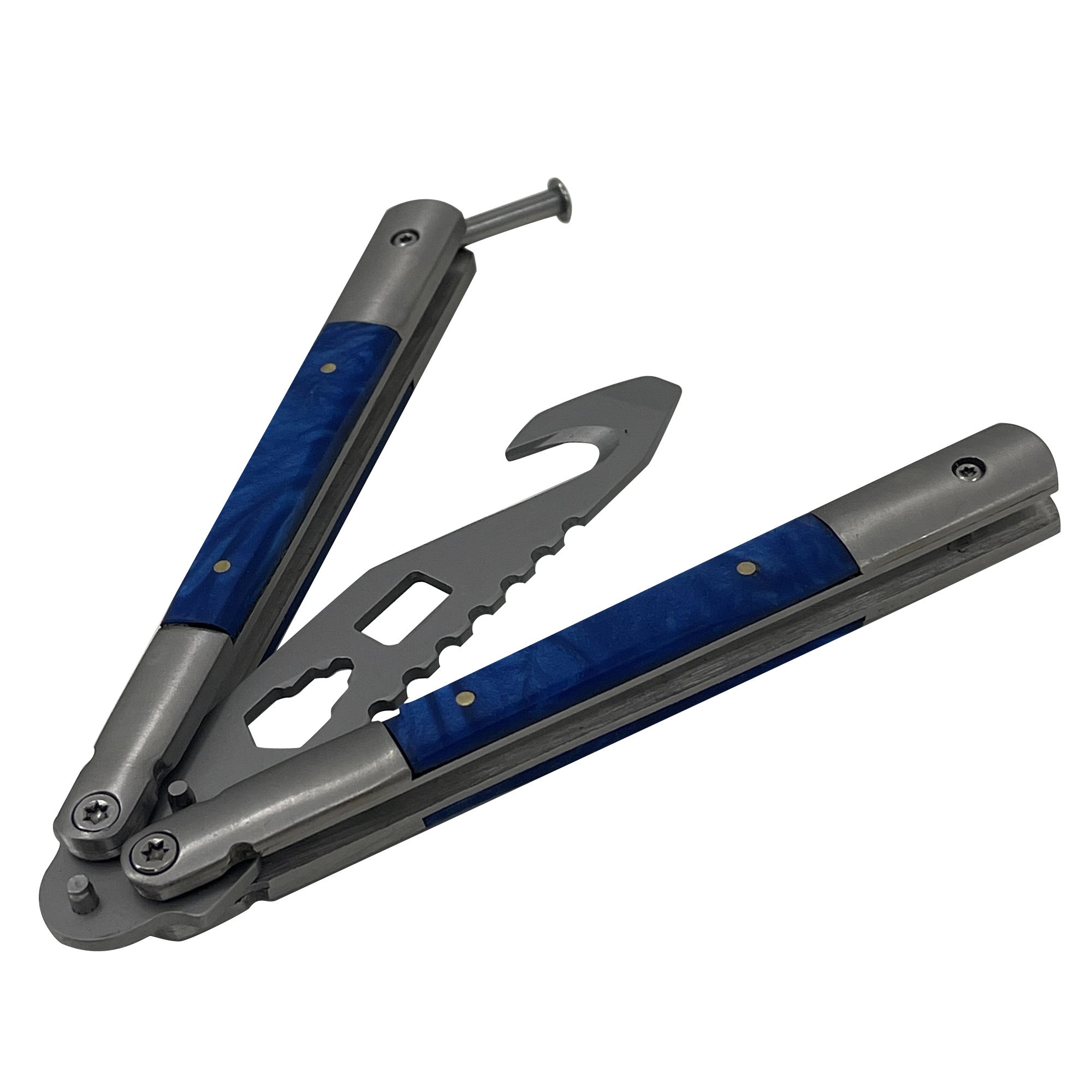 Mystic Blue Butterfly Style Multitool Blade Trainer novelty items - Tophatter Daily Deals