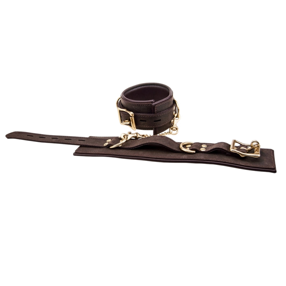 BOUND Nubuck Leather Wrist Restraints – Adjustable Soft Leather Bondage Restraints > Bondage Gear > Restraints - Tophatter Daily Deals