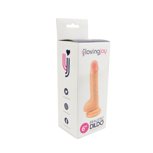 Loving Joy Realistic Dildo with Suction Cup – Hyper-Realistic Textured 6 Inch Dildo > Dildos > Slim Dildos - Tophatter Daily Deals