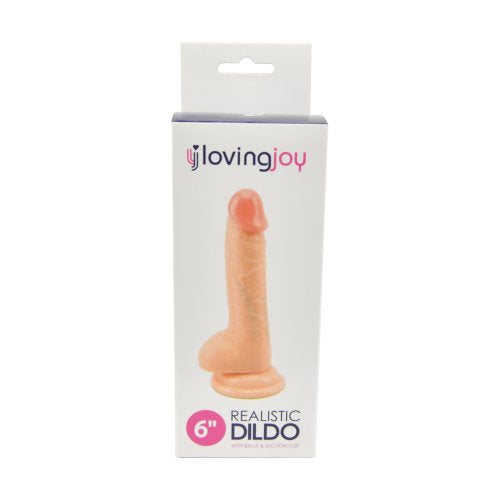 Loving Joy Realistic Dildo with Suction Cup – Hyper-Realistic Textured 6 Inch Dildo > Dildos > Slim Dildos - Tophatter Daily Deals