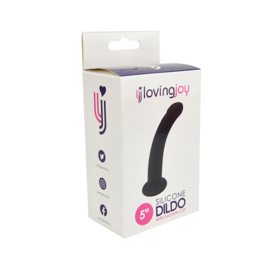 Loving Joy Curved 5 Inch Silicone Dildo with Suction Cup - Harness Compatible > Dildos > Realistic Dildos - Tophatter Daily Deals