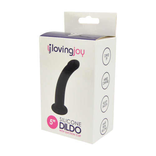 Loving Joy Curved 5 Inch Silicone Dildo with Suction Cup - Harness Compatible > Dildos > Realistic Dildos - Tophatter Daily Deals