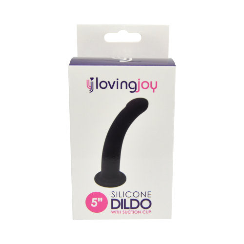 Loving Joy Curved 5 Inch Silicone Dildo with Suction Cup - Harness Compatible > Dildos > Realistic Dildos - Tophatter Daily Deals