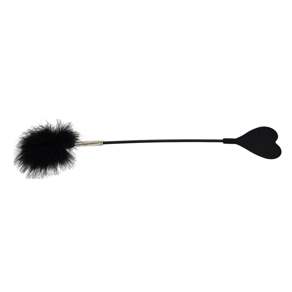 Bound to Please Silicone Heart Shaped Crop with Feather Tickler – Silicone Crop with Feather Tickler > Bondage Gear > Ticklers - Tophatter Daily Deals