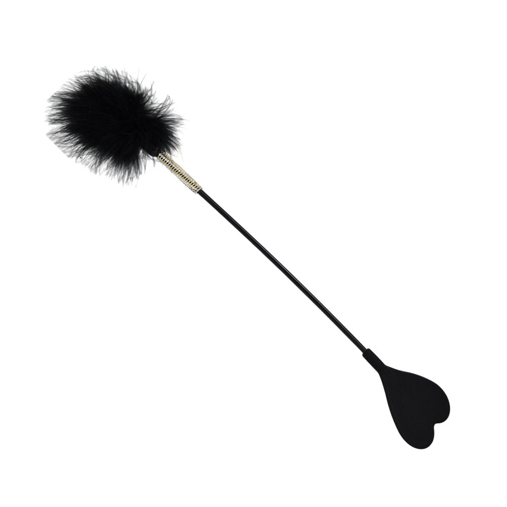Bound to Please Silicone Heart Shaped Crop with Feather Tickler – Silicone Crop with Feather Tickler > Bondage Gear > Ticklers - Tophatter Daily Deals