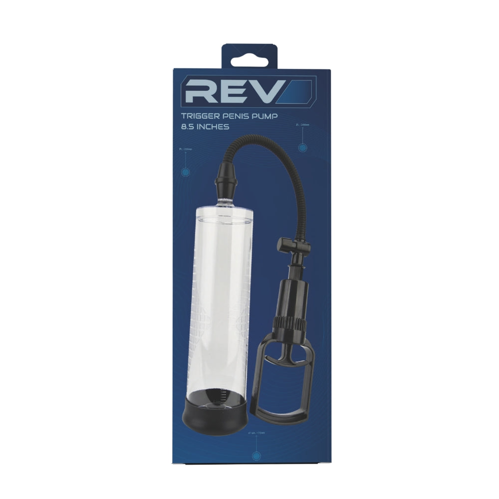 Rev-Pump Trigger Penis Pump 8.5 Inches – Quick-Release 8.5 Inches Length 2.4 Inches Diameter > Pumps > Penis Pumps - Tophatter Daily Deals