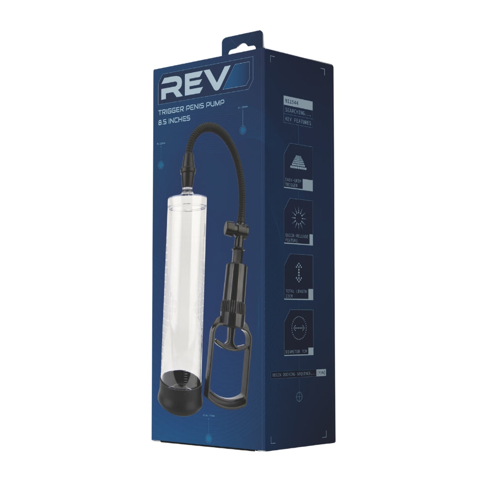 Rev-Pump Trigger Penis Pump 8.5 Inches – Quick-Release 8.5 Inches Length 2.4 Inches Diameter > Pumps > Penis Pumps - Tophatter Daily Deals