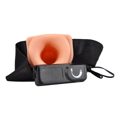 Loving Joy 8 Inch Vibrating Hollow Strap-On Vanilla – Remote-Controlled Strap-On Dildo > Dildos > Hollow Strap Ons - Tophatter Daily Deals