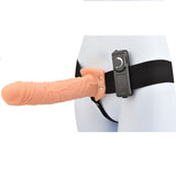 Loving Joy 8 Inch Vibrating Hollow Strap-On Vanilla – Remote-Controlled Strap-On Dildo > Dildos > Hollow Strap Ons - Tophatter Daily Deals