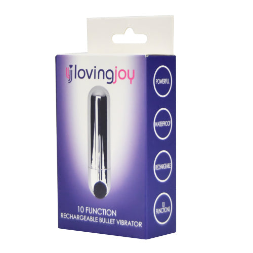 Loving Joy 10 Function Rechargeable Bullet Vibrator (Silver) > Vibrators > Mini Vibrators - Tophatter Daily Deals
