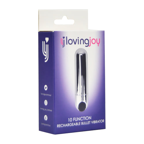 Loving Joy 10 Function Rechargeable Bullet Vibrator (Silver) > Vibrators > Mini Vibrators - Tophatter Daily Deals