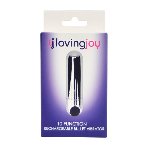 Loving Joy 10 Function Rechargeable Bullet Vibrator (Silver) > Vibrators > Mini Vibrators - Tophatter Daily Deals