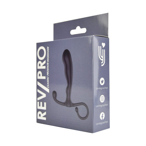 Rev-Pro Classic (Black) – Ergonomic 11cm Prostate Massager with Rippled Design > Anal Range > Prostate Plugs - Tophatter Daily Deals