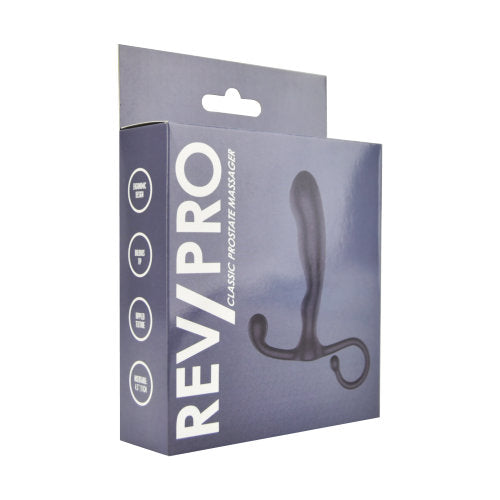 Rev-Pro Classic (Black) – Ergonomic 11cm Prostate Massager with Rippled Design > Anal Range > Prostate Plugs - Tophatter Daily Deals