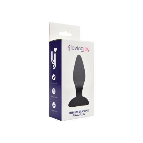Loving Joy Silicone Anal Plug Medium – Silicone Butt Plug Insertable Length 9 cm Diameter 3.3 cm > Anal Range > Butt Plugs - Tophatter Daily Deals