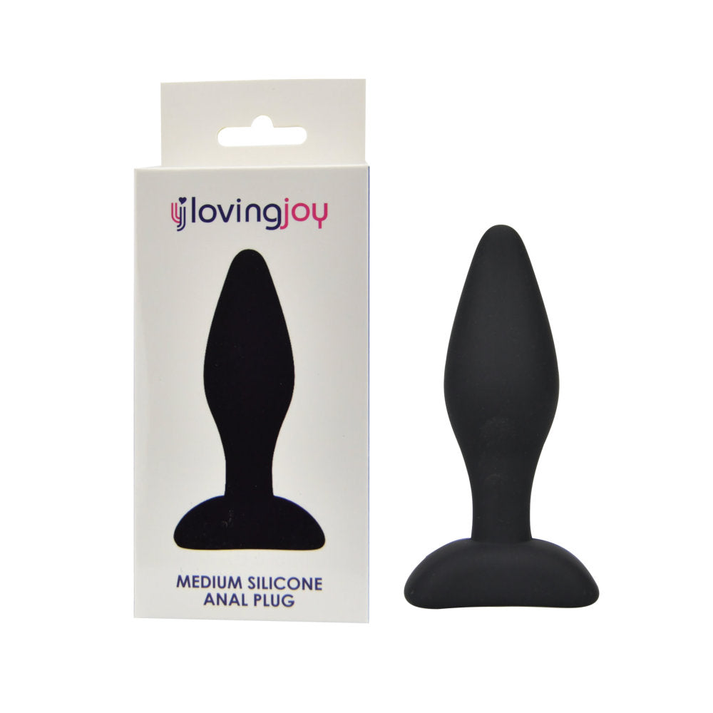 Loving Joy Silicone Anal Plug Medium – Silicone Butt Plug Insertable Length 9 cm Diameter 3.3 cm > Anal Range > Butt Plugs - Tophatter Daily Deals