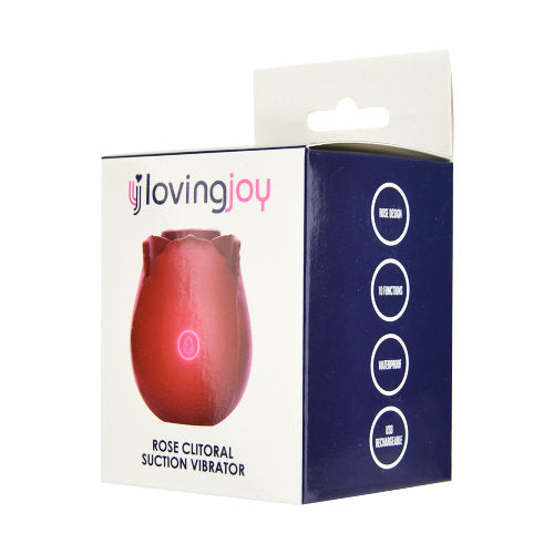 Loving Joy Rose Toy – Waterproof USB Rechargeable Clitoral Suction Vibrator > Sex Toys For Ladies > Rose Stimulators - Tophatter Daily Deals