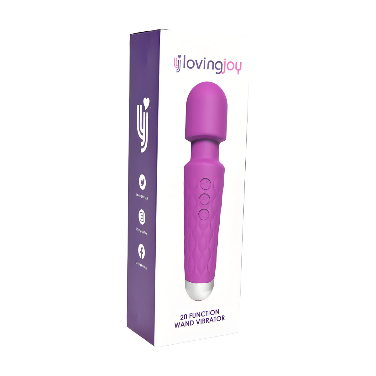 Loving Joy 20 Function Wand Vibrator (Purple) – Waterproof Rechargeable Wand Vibrator 8 Inches > Sex Toys > Mini Massagers - Tophatter Daily Deals
