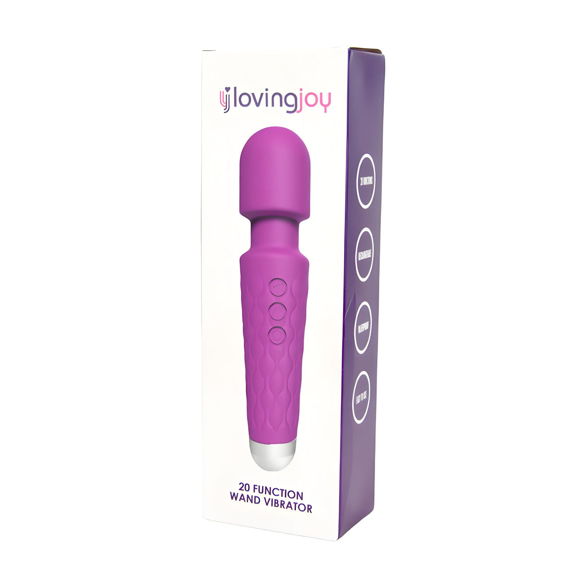 Loving Joy 20 Function Wand Vibrator (Purple) – Waterproof Rechargeable Wand Vibrator 8 Inches > Sex Toys > Mini Massagers - Tophatter Daily Deals