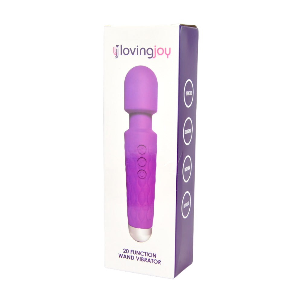Loving Joy 20 Function Wand Vibrator (Purple) – Waterproof Rechargeable Wand Vibrator 8 Inches > Sex Toys > Mini Massagers - Tophatter Daily Deals