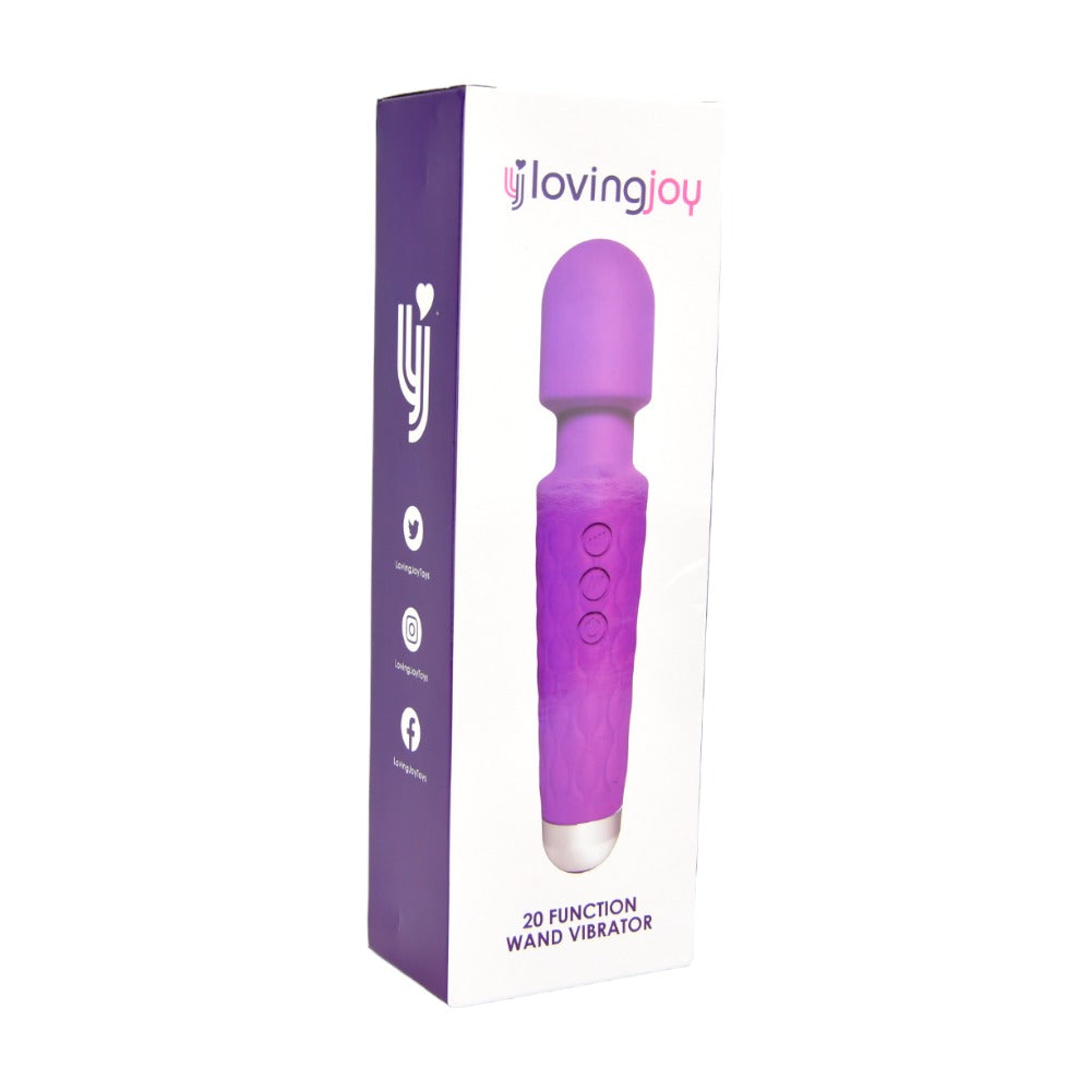 Loving Joy 20 Function Wand Vibrator (Purple) – Waterproof Rechargeable Wand Vibrator 8 Inches > Sex Toys > Mini Massagers - Tophatter Daily Deals