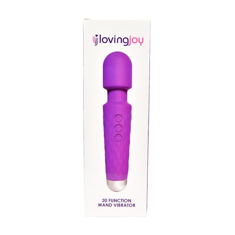 Loving Joy 20 Function Wand Vibrator (Purple) – Waterproof Rechargeable Wand Vibrator 8 Inches > Sex Toys > Mini Massagers - Tophatter Daily Deals