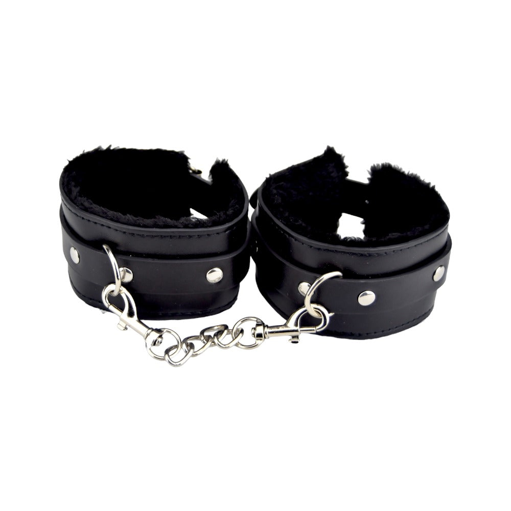 Bound to Please Furry Plush Wrist Cuffs (Black) – Plush Wrist Cuffs > Bondage Gear > Restraints - Tophatter Daily Deals