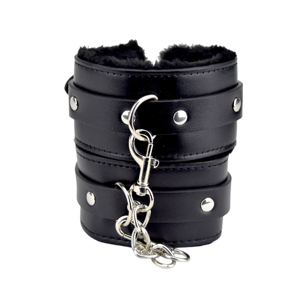 Bound to Please Furry Plush Wrist Cuffs (Black) – Plush Wrist Cuffs > Bondage Gear > Restraints - Tophatter Daily Deals
