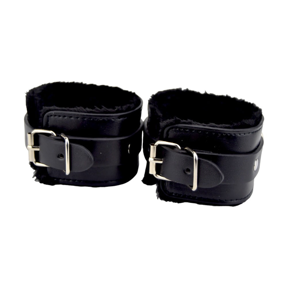 Bound to Please Furry Plush Wrist Cuffs (Black) – Plush Wrist Cuffs > Bondage Gear > Restraints - Tophatter Daily Deals