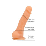 Loving Joy Realistic Silicone Dildo Vanilla – 7.3 Inch Length 1.6 Inch Diameter with Suction Cup and Balls Dildo > Dildos > Realistic Dildos - Tophatter Daily Deals