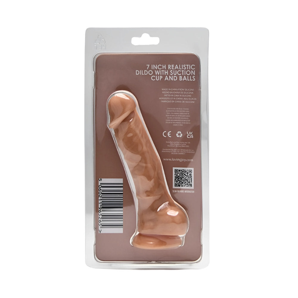Loving Joy Realistic Silicone Dildo Vanilla – 7.3 Inch Length 1.6 Inch Diameter with Suction Cup and Balls Dildo > Dildos > Realistic Dildos - Tophatter Daily Deals