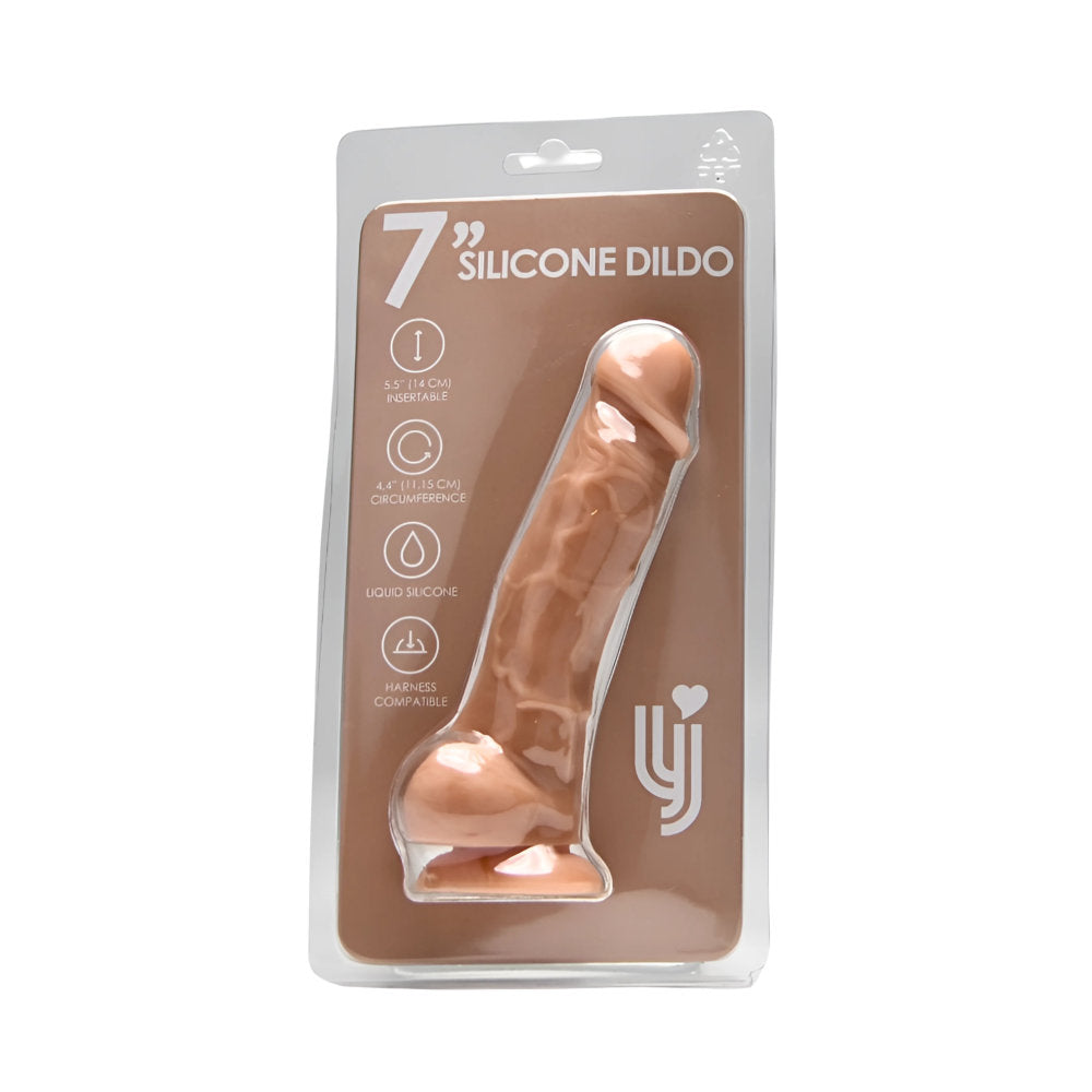 Loving Joy Realistic Silicone Dildo Vanilla – 7.3 Inch Length 1.6 Inch Diameter with Suction Cup and Balls Dildo > Dildos > Realistic Dildos - Tophatter Daily Deals