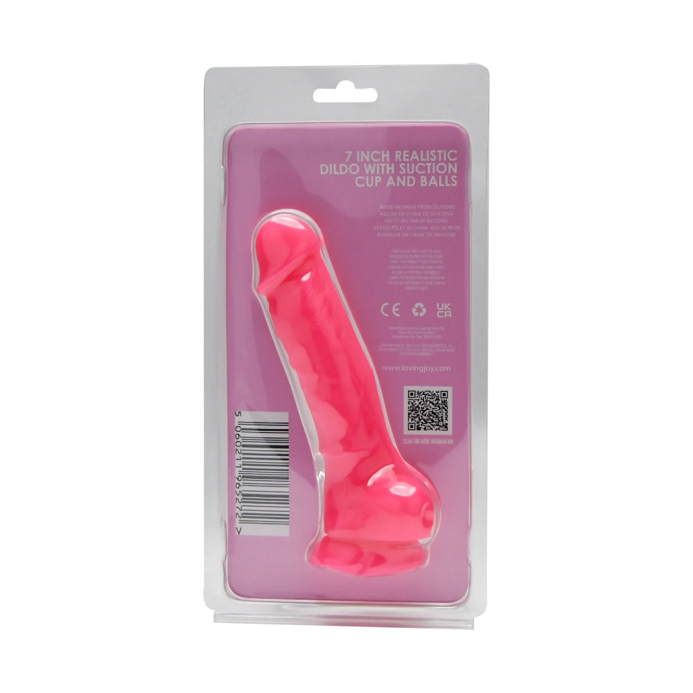 Loving Joy 7.3 Inch Realistic Silicone Dildo (Pink) – Harness Compatible Suction Cup Dildo > Dildos > Realistic Dildos - Tophatter Daily Deals