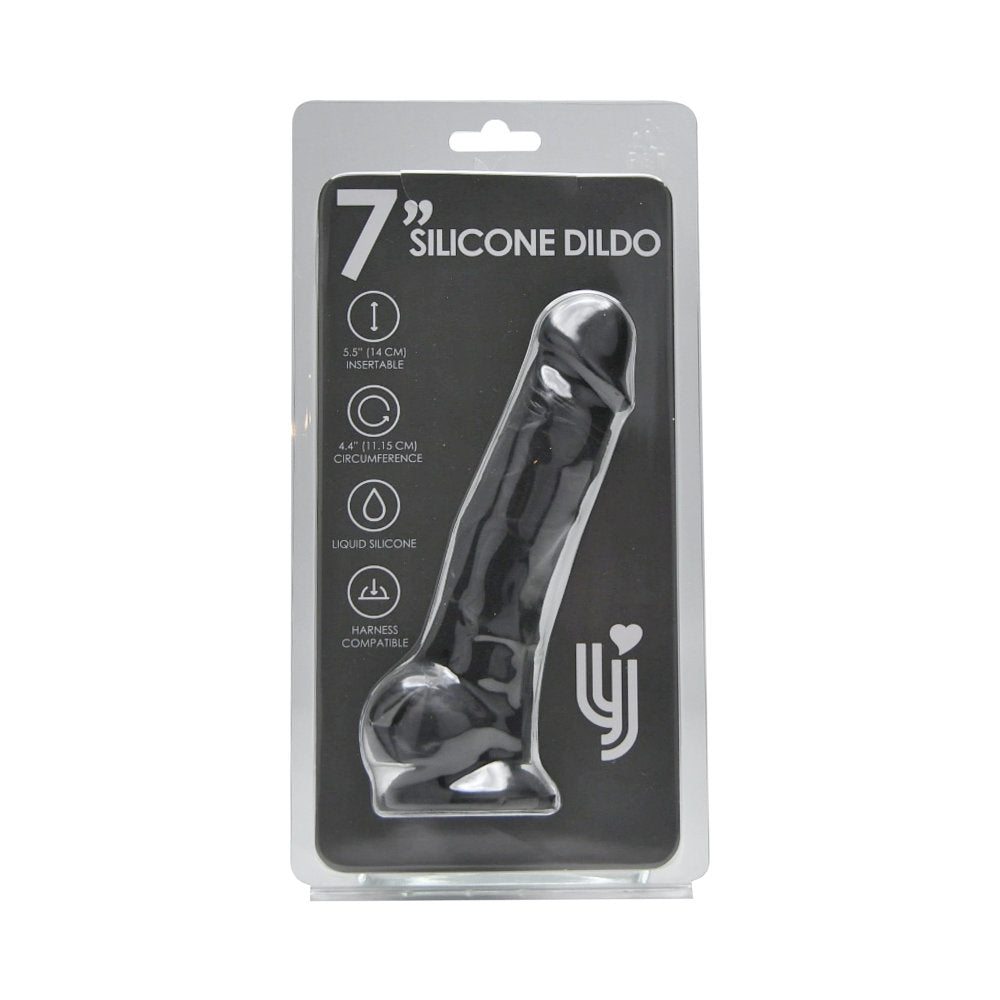 Loving Joy 7.3 Inch Realistic Silicone Dildo (Black) – Harness Compatible Dildo with Suction Cup > Dildos > Realistic Dildos - Tophatter Daily Deals