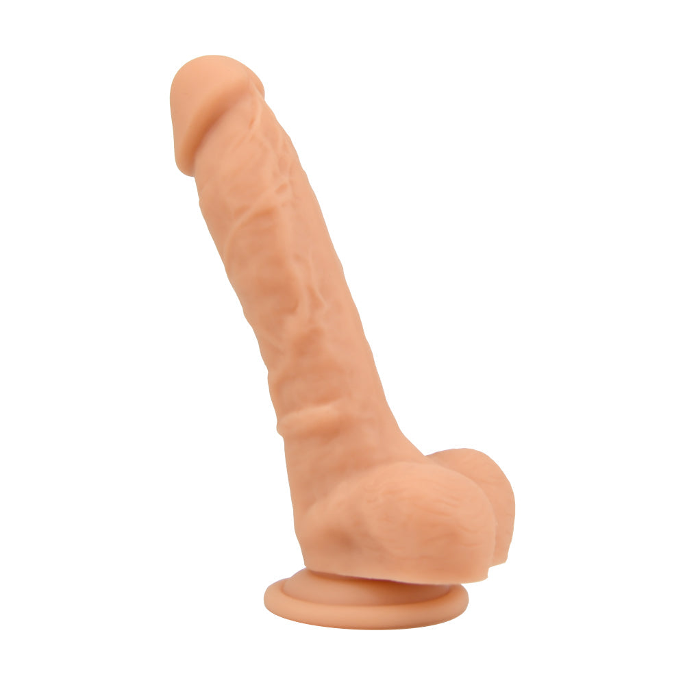 Loving Joy 8.35 Inch Realistic Silicone Dildo with Suction Cup and Balls Vanilla – Harness Compatible Dildo > Dildos > Realistic Dildos - Tophatter Daily Deals