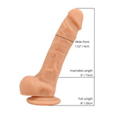 Loving Joy 8.35 Inch Realistic Silicone Dildo with Suction Cup and Balls Vanilla – Harness Compatible Dildo > Dildos > Realistic Dildos - Tophatter Daily Deals