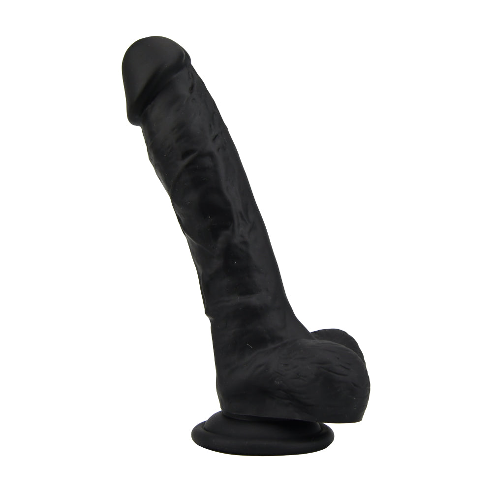 Loving Joy Realistic Silicone Dildo Black – 8.35 Inch Length 1.77 Inch Diameter Harness Compatible Dildo > Dildos > Realistic Dildos - Tophatter Daily Deals
