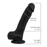 Loving Joy Realistic Silicone Dildo Black – 8.35 Inch Length 1.77 Inch Diameter Harness Compatible Dildo > Dildos > Realistic Dildos - Tophatter Daily Deals
