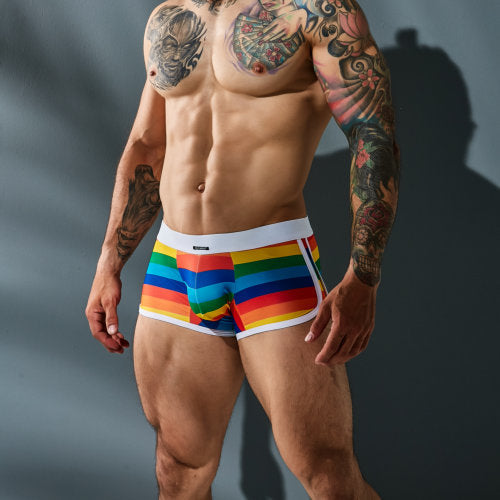 Cut 4 Men Athletic Trunk Rainbow Large Size > Clothes > Mens Trunks - Tophatter Daily Deals