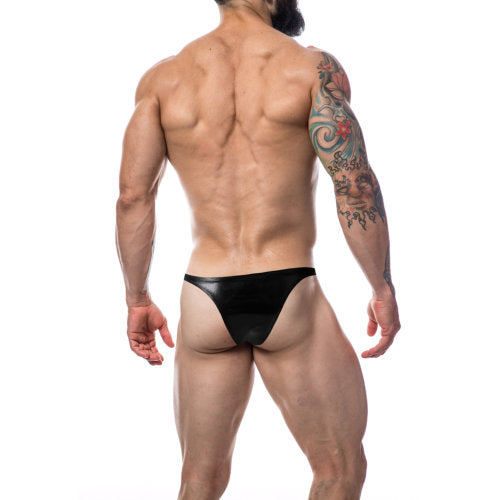 Cut for Men Brazilian Brief Black Leatherette XL > Clothes > Mens Briefs - Tophatter Daily Deals