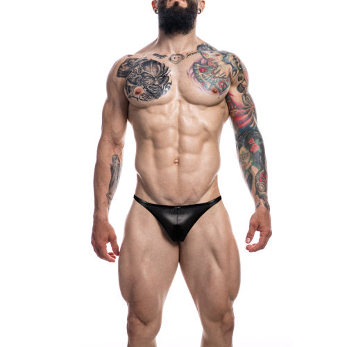 Cut for Men Brazilian Brief Black Leatherette XL > Clothes > Mens Briefs - Tophatter Daily Deals