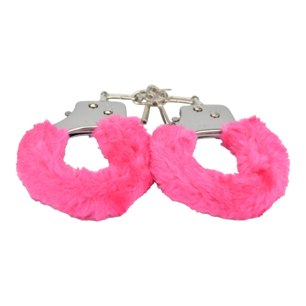 Bound to Play Heavy Duty Pink Furry Handcuffs – Adjustable Role-Play Restraints > Bondage Gear > Handcuffs - Tophatter Daily Deals