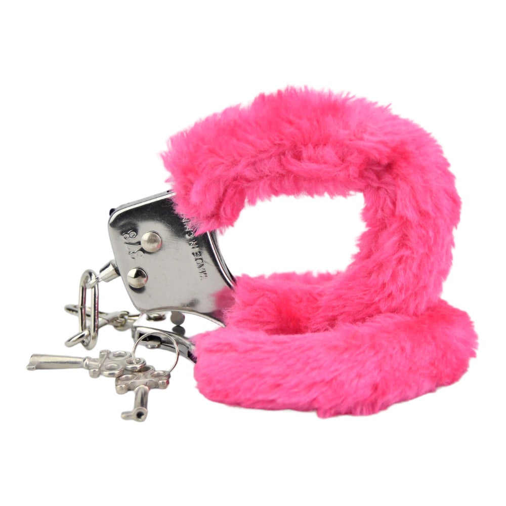 Bound to Play Heavy Duty Pink Furry Handcuffs – Adjustable Role-Play Restraints > Bondage Gear > Handcuffs - Tophatter Daily Deals