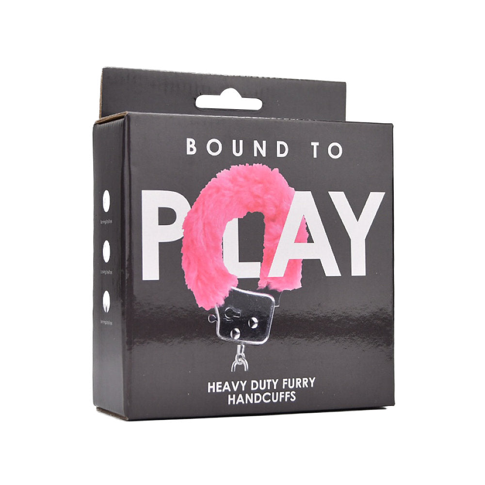 Bound to Play Heavy Duty Pink Furry Handcuffs – Adjustable Role-Play Restraints > Bondage Gear > Handcuffs - Tophatter Daily Deals