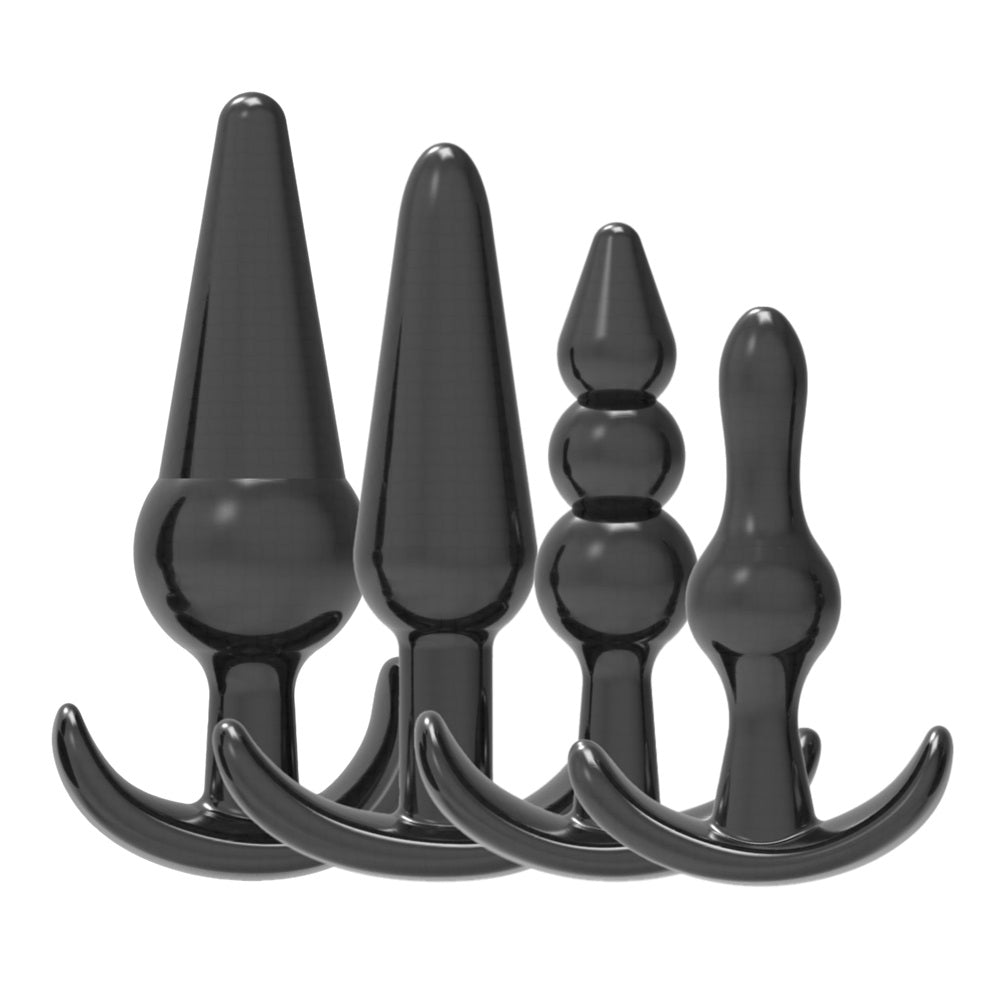 Loving Joy Butt Plug Training Kit (Black) – Beginner Size Variety Butt Plug Set > Anal Range > Butt Plug Kits - Tophatter Daily Deals