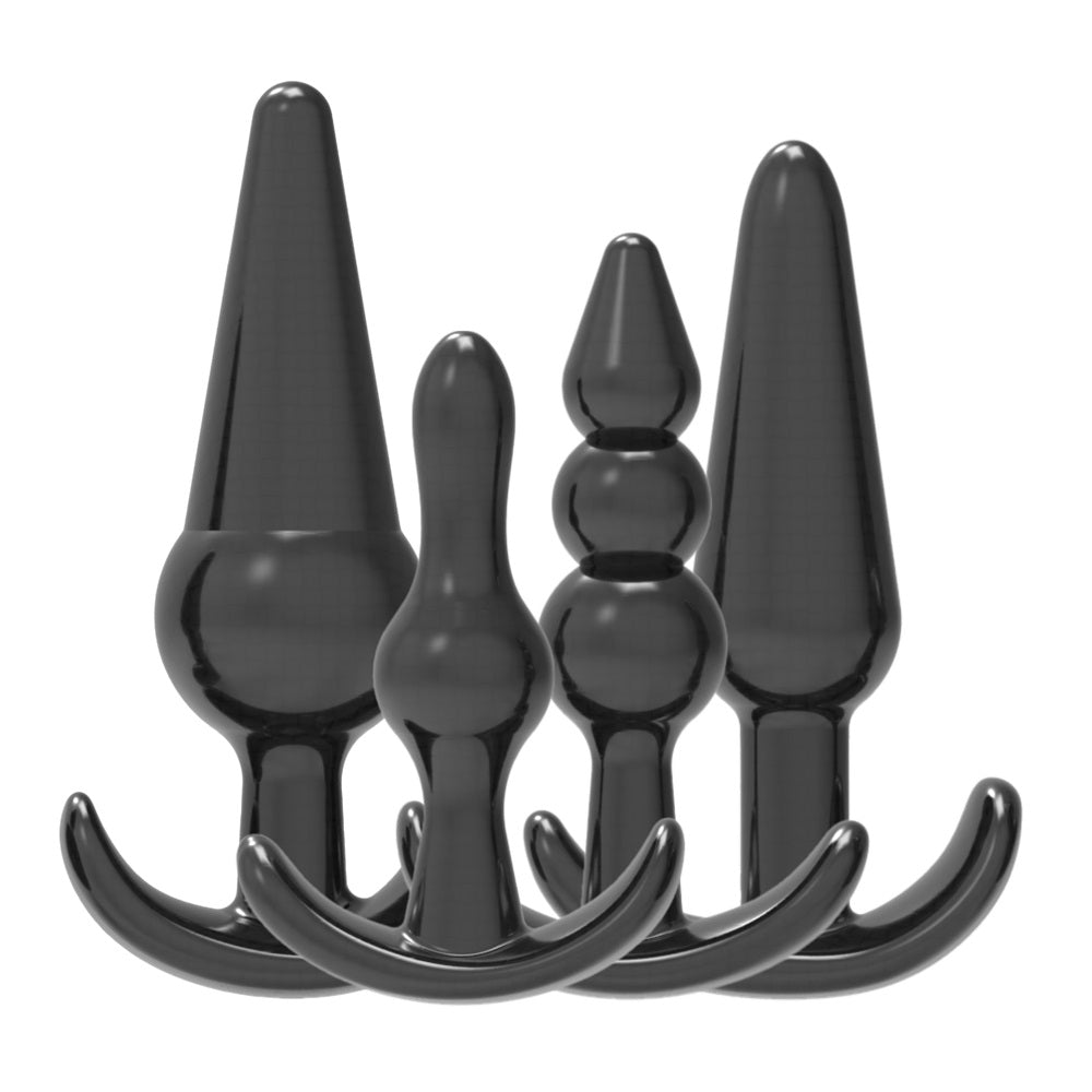 Loving Joy Butt Plug Training Kit (Black) – Beginner Size Variety Butt Plug Set > Anal Range > Butt Plug Kits - Tophatter Daily Deals