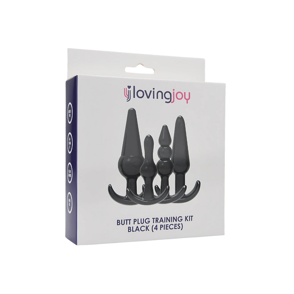 Loving Joy Butt Plug Training Kit (Black) – Beginner Size Variety Butt Plug Set > Anal Range > Butt Plug Kits - Tophatter Daily Deals