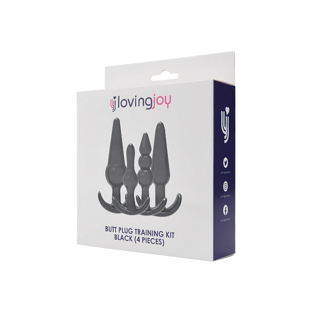 Loving Joy Butt Plug Training Kit (Black) – Beginner Size Variety Butt Plug Set > Anal Range > Butt Plug Kits - Tophatter Daily Deals