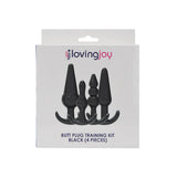Loving Joy Butt Plug Training Kit (Black) – Beginner Size Variety Butt Plug Set > Anal Range > Butt Plug Kits - Tophatter Daily Deals